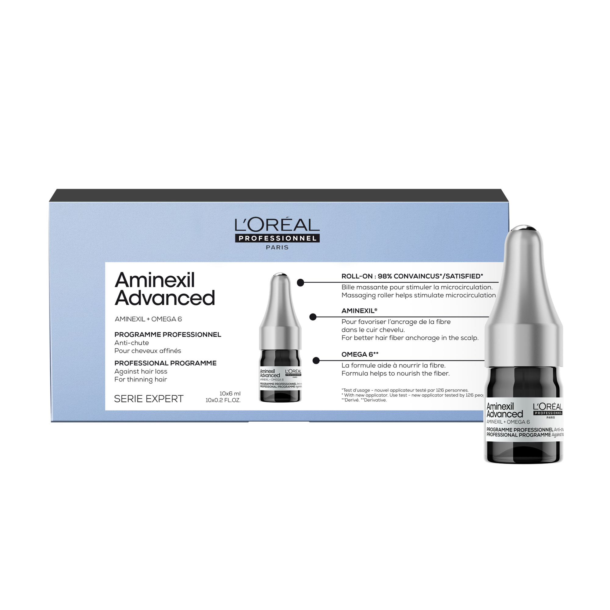 Ампули проти випадіння волосся L'Oreal Professionnel Serie Expert Aminexil Advanced, 10*6 мл